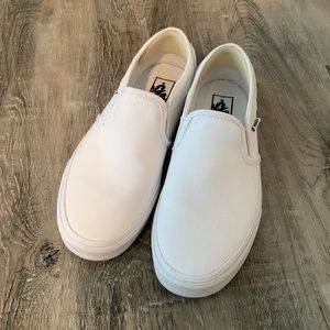 White slip-on vans
